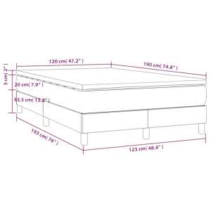 Box spring postel s matrací černá 120x190 cm textil - obrázek 8