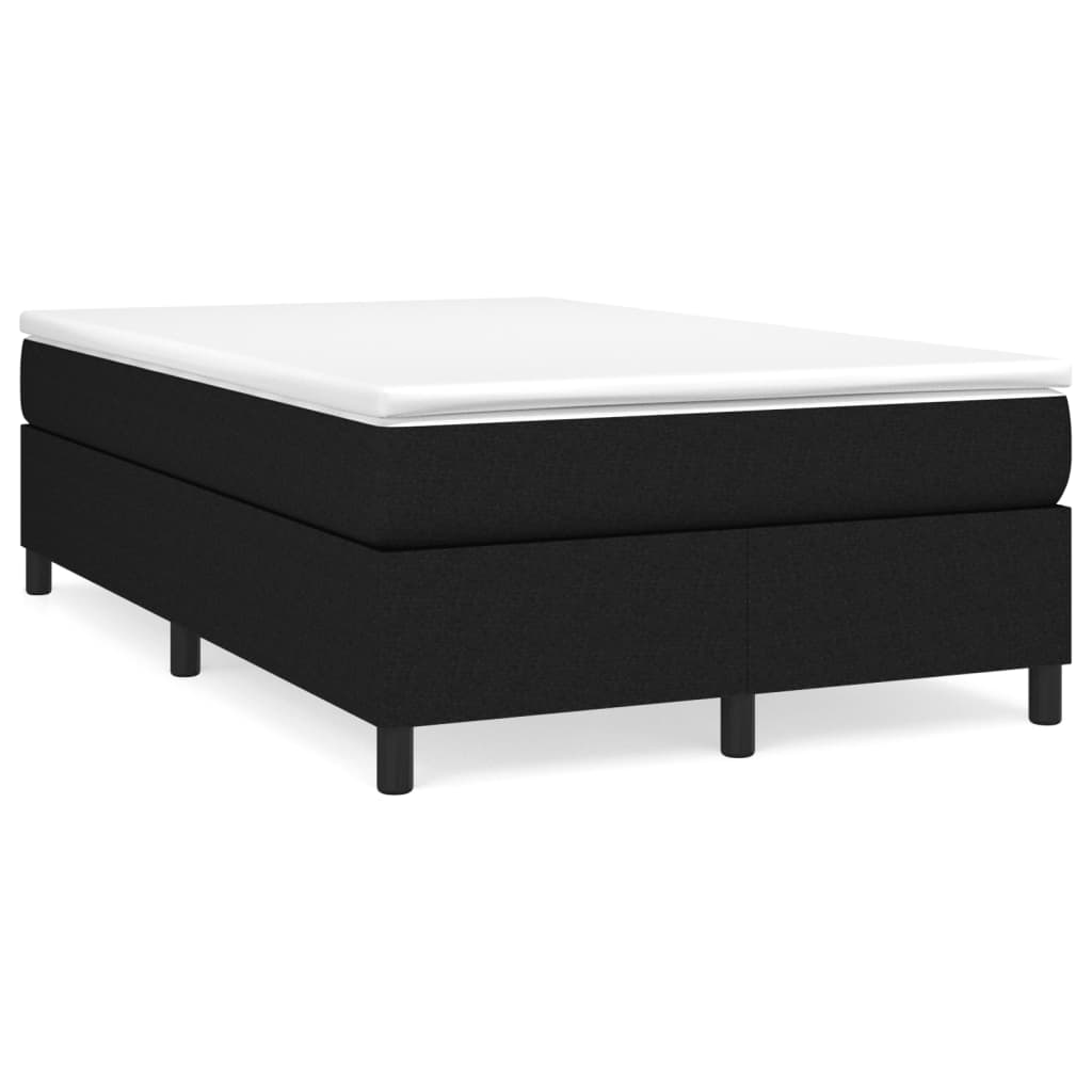 Box spring postel s matrací černá 120x190 cm textil