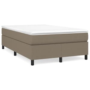 Box spring postel s matrací taupe 120x190 cm textil - obrázek 1