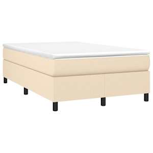 Box spring postel s matrací krémová 120x190 cm textil - obrázek 2