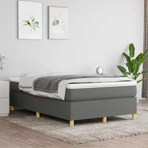 Box spring postel s matrací tmavě šedá 120x190 cm textil - obrázek 3
