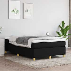 Box spring postel s matrací černá 120x190 cm textil - obrázek 3