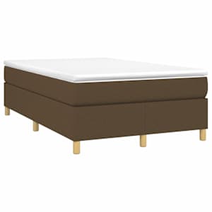 Box spring postel s matrací tmavě hnědá 120x190 cm textil - obrázek 2