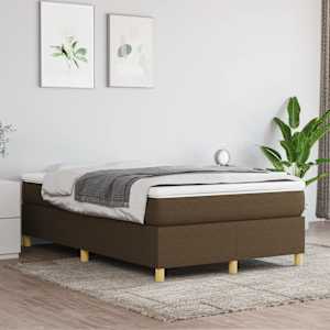 Box spring postel s matrací tmavě hnědá 120x190 cm textil - obrázek 3