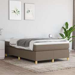 vidaXL Rams&auml;ng med madrass taupe 120x190 cm tyg