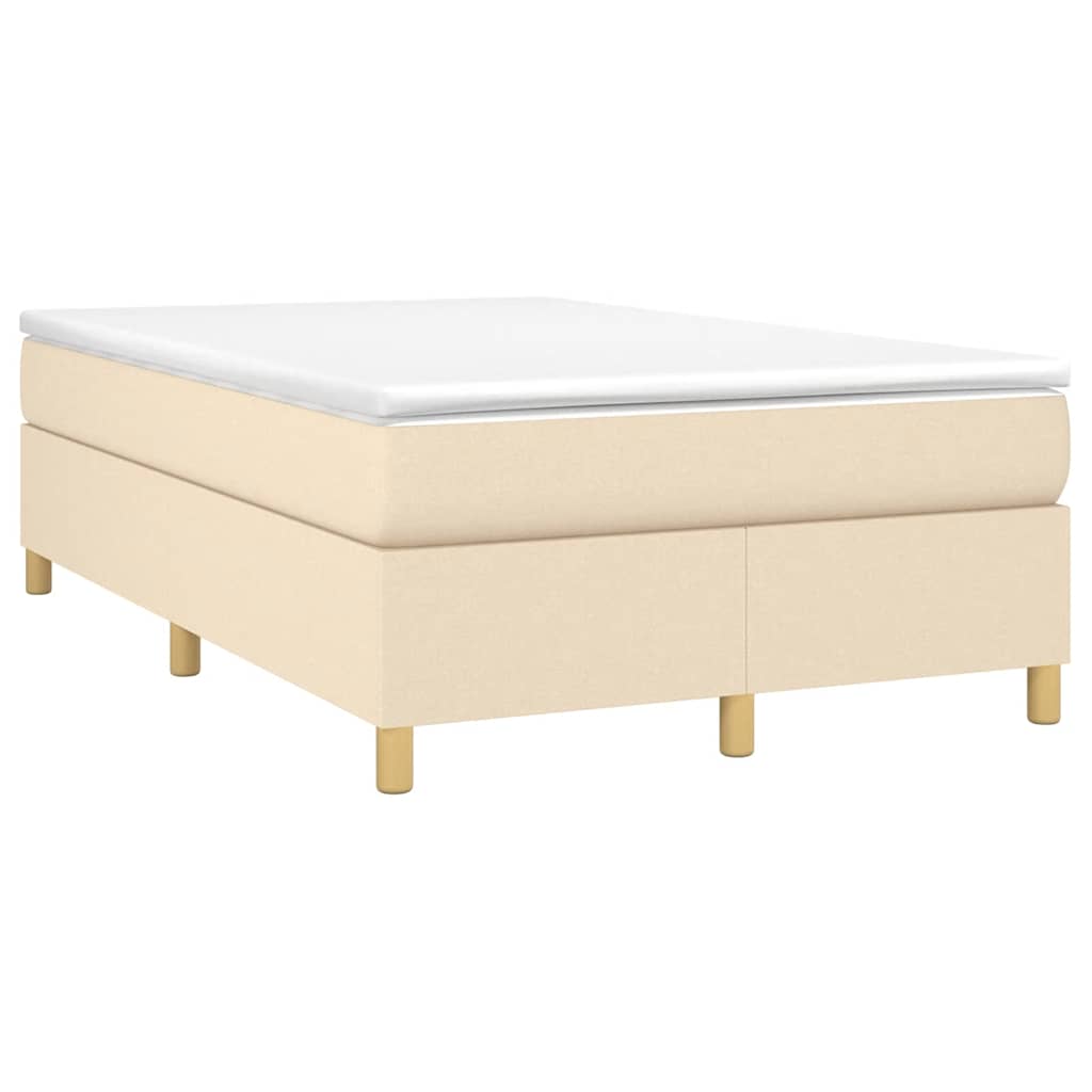 vidaXL Boxspring met matras stof crèmekleurig 120x190 cm, foto 3