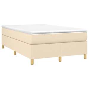 Box spring postel s matrací krémová 120x190 cm textil - obrázek 2