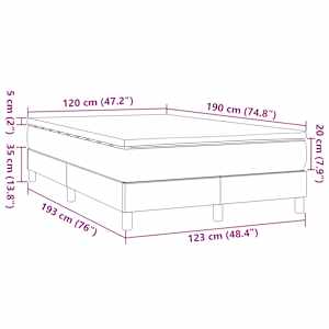 Box spring postel s matrací černá 120x190 cm textil - obrázek 8