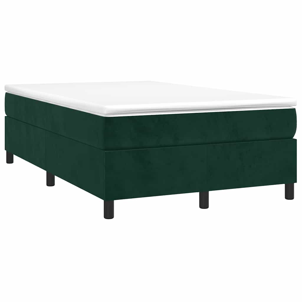 vidaXL Boxspring met matras fluweel donkergroen 120x190 cm groen, foto 3