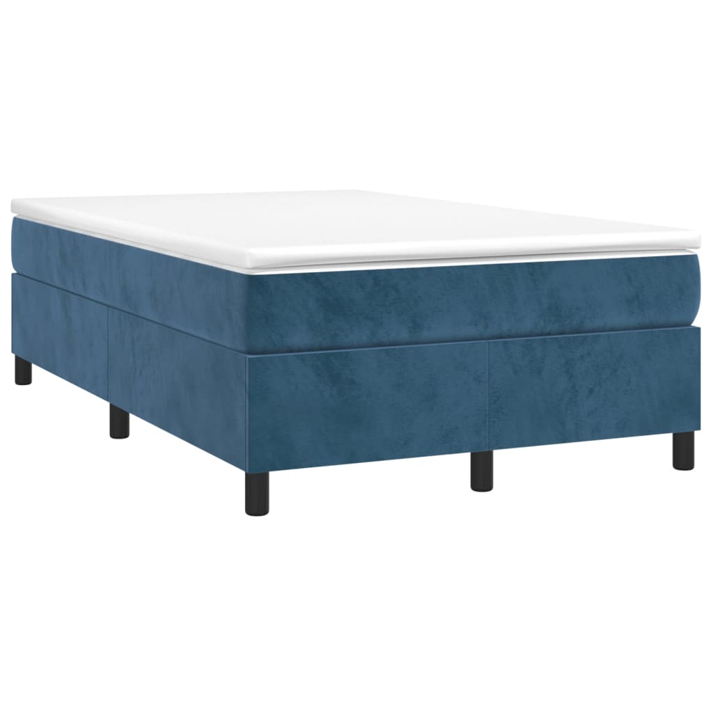 Thumbnail - vidaXL Boxspringbett mit Matratze Dunkelblau 120x190 cm Samt