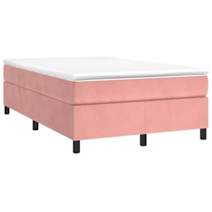 Box spring postel s matrací růžová 120x190 cm samet - obrázek 2