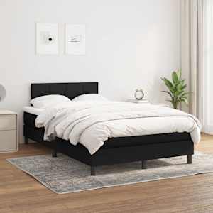 Box spring postel s matrací černá 120x190 cm textil - obrázek 3