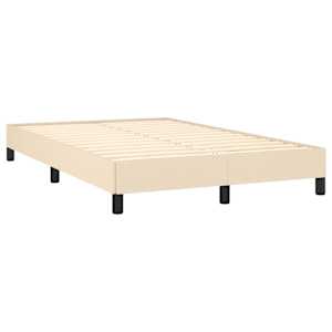 Box spring postel s matrací krémová 120x190 cm textil - obrázek 4