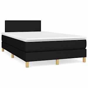 Box spring postel s matrací černá 120x190 cm textil - obrázek 1