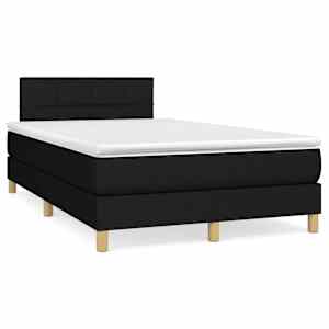 Box spring postel s matrací černá 120x190 cm textil - obrázek 1