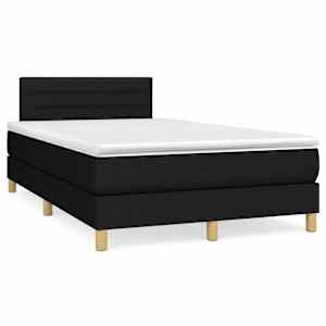 Box spring postel s matrací černá 120x190 cm textil - obrázek 1