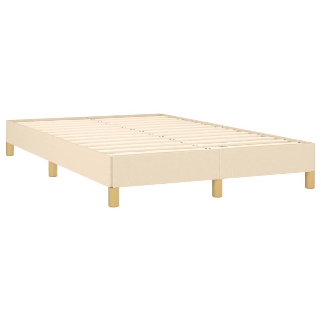 vidaXL Boxspring met matras stof crèmekleurig 120x190 cm, foto 4