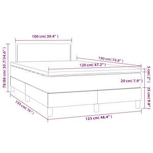 Box spring postel s matrací černá 120 x 190 cm samet - obrázek 9