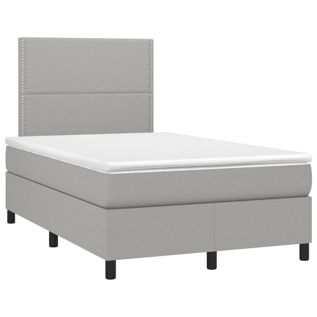 VidaXL Boxspring Posteľ S Matracom Bledosivá 120x190 Cm Látka