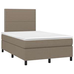Box spring postel s matrací taupe 120x190 cm textil - obrázek 2