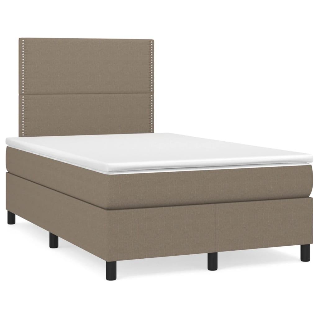 Box spring postel s matrací taupe 120x190 cm textil