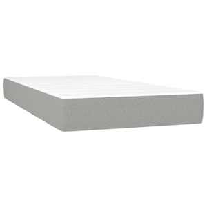 Boxspring postelja z vzmetnico svetlo siva 120x190 cm blago - slika 5