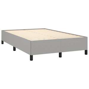 Boxspring postelja z vzmetnico svetlo siva 120x190 cm blago - slika 4