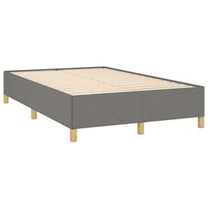 Box spring postelja z vzmetnico temno siva 120x190 cm blago - slika 4