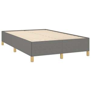 Box spring postelja z vzmetnico temno siva 120x190 cm blago - slika 4