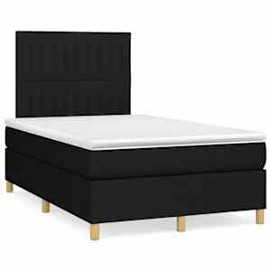 Box spring postel s matrací černá 120x190 cm textil - obrázek 1