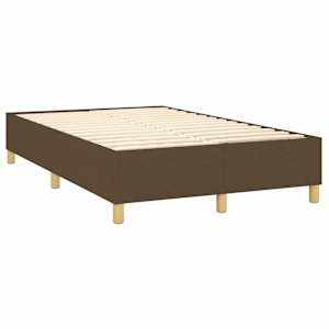 Box spring postel s matrací tmavě hnědá 120x190 cm textil - obrázek 4