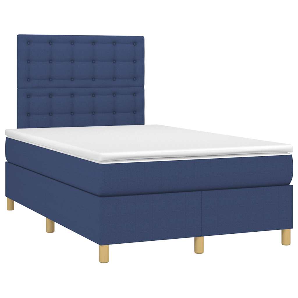 vidaXL Box spring postel s matrací černá 120x190 cm textil