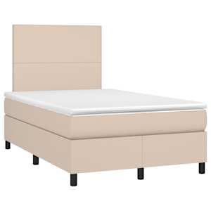 Box spring postel s matrací cappuccino 120x190 cm umělá kůže - obrázek 2