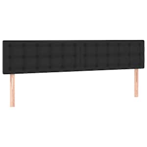Box spring postelja z vzmetnico črna 120x190 cm umetno usnje - slika 7