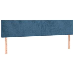 Box spring postelja z vzmetnico temno moder 120x190 cm žamet - slika 7