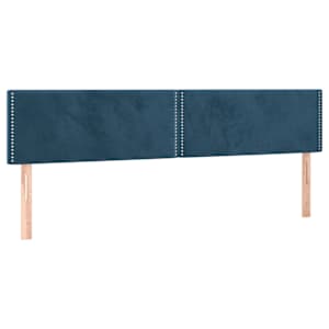 Box spring postelja z vzmetnico temno moder 120x190 cm žamet - slika 7