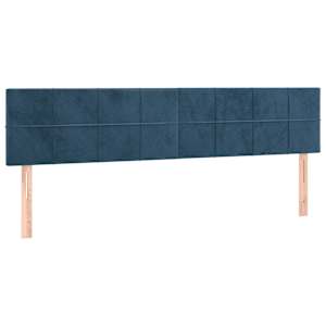 Box spring postelja z vzmetnico temno moder 120x190 cm žamet - slika 7
