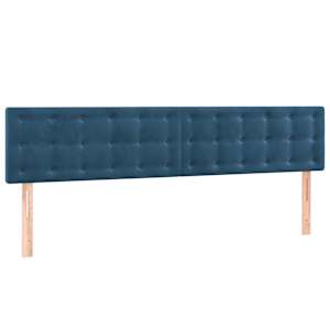 Box spring postelja z vzmetnico temno moder 120x190 cm žamet - slika 7