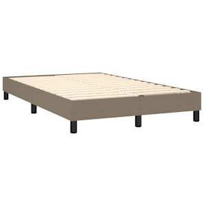 Box spring postelja z vzmetnico LED taupe 120x190 cm blago - slika 6