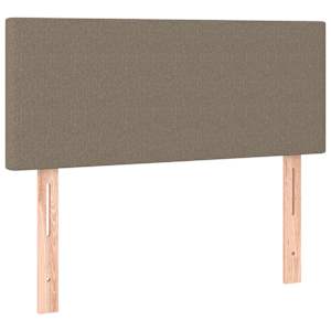 Box spring postelja z vzmetnico LED taupe 120x190 cm blago - slika 9