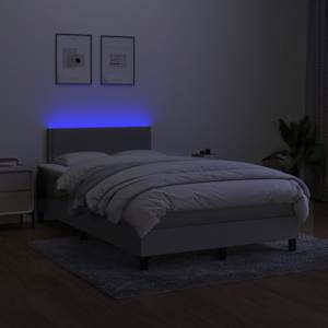 Box spring postel s matrací a LED světle šedá 120x190 cm textil - obrázek 4