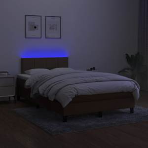 Box spring postel s matrací a LED tmavě hnědá 120x190 cm textil - obrázek 4