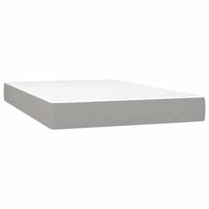 Box spring postel s matrací a LED světle šedá 120x190 cm textil - obrázek 7
