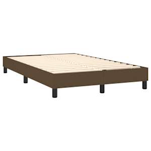 Box spring postel s matrací a LED tmavě hnědá 120x190 cm textil - obrázek 7