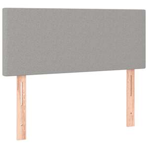 Box spring postel s matrací a LED světle šedá 120x190 cm textil - obrázek 8