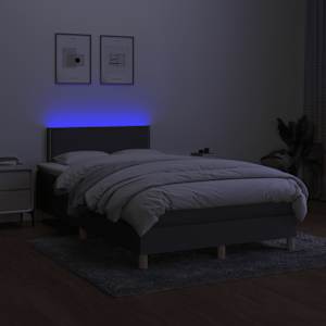 Box spring postel s matrací a LED tmavě šedá 120x190 cm textil - obrázek 4