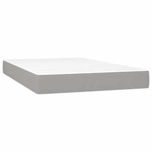 Box spring postel s matrací a LED světle šedá 120x190 cm textil - obrázek 9