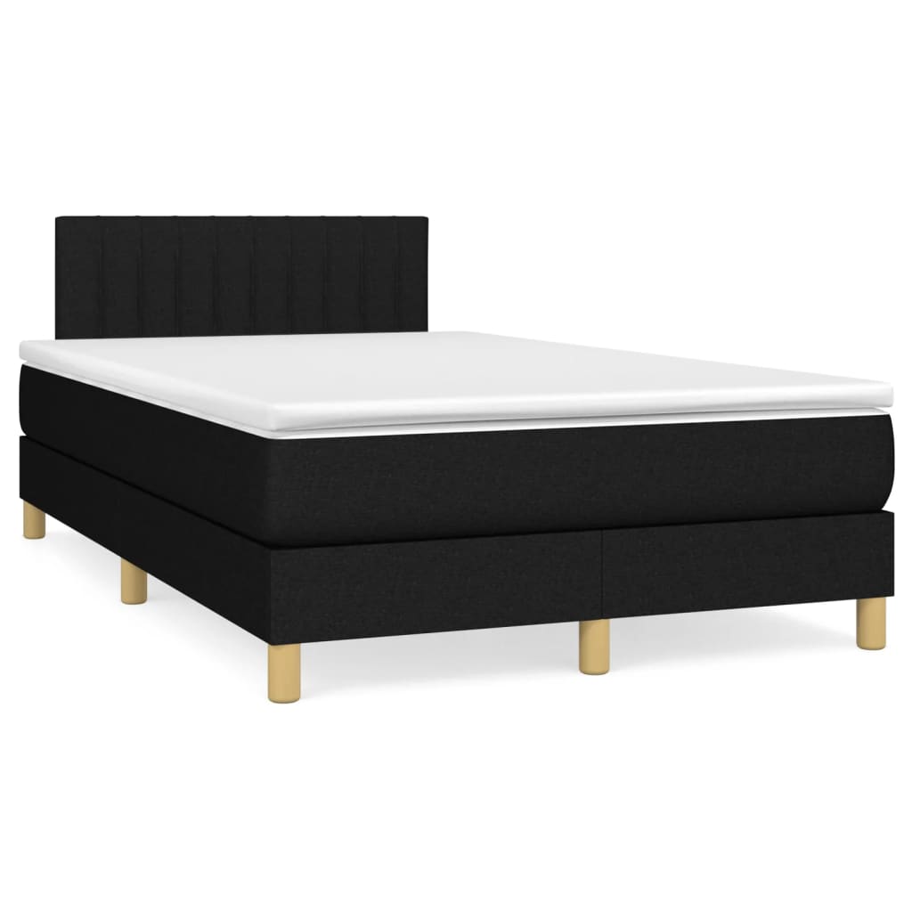  ΚΡΕΒΑΤΙ BOXSPRING ΜΕ ΣΤΡΩΜΑ & LED ΜΑΥΡΟ 120X190 ΕΚ. ΥΦΑΣΜΑΤΙΝΟ V-3270104