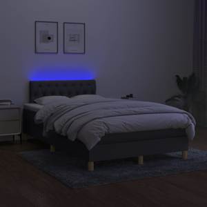 Box spring postel s matrací a LED tmavě šedá 120x190 cm textil - obrázek 5
