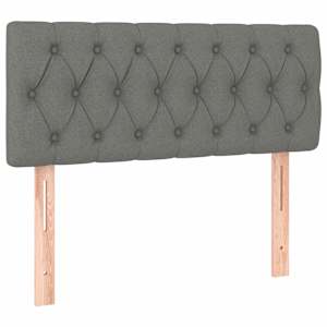 Box spring postel s matrací a LED tmavě šedá 120x190 cm textil - obrázek 9